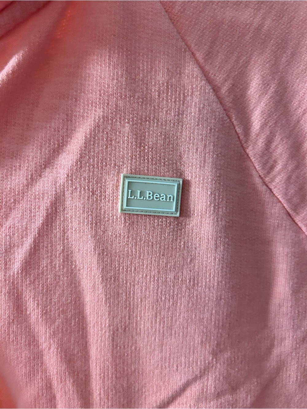 L.L. Bean Coral Half-Zip Long Sleeve Pullover - Picture 3 of 3
